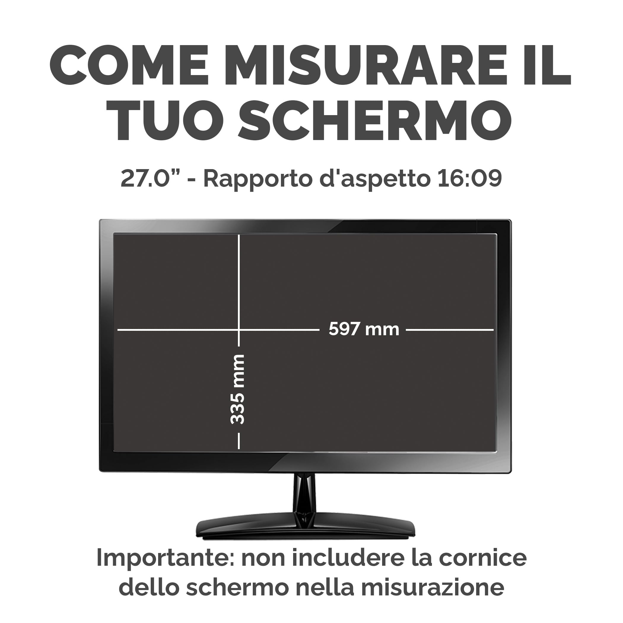Fellowes PrivaScreen Filtro Privacy - Protezione antiriflesso e Luce Blu per Monitor 27" Pollici (Rapporto 16:09, 597 x 335mm) - Aggancio e rimozione Facili con linguette Quick Reveal™