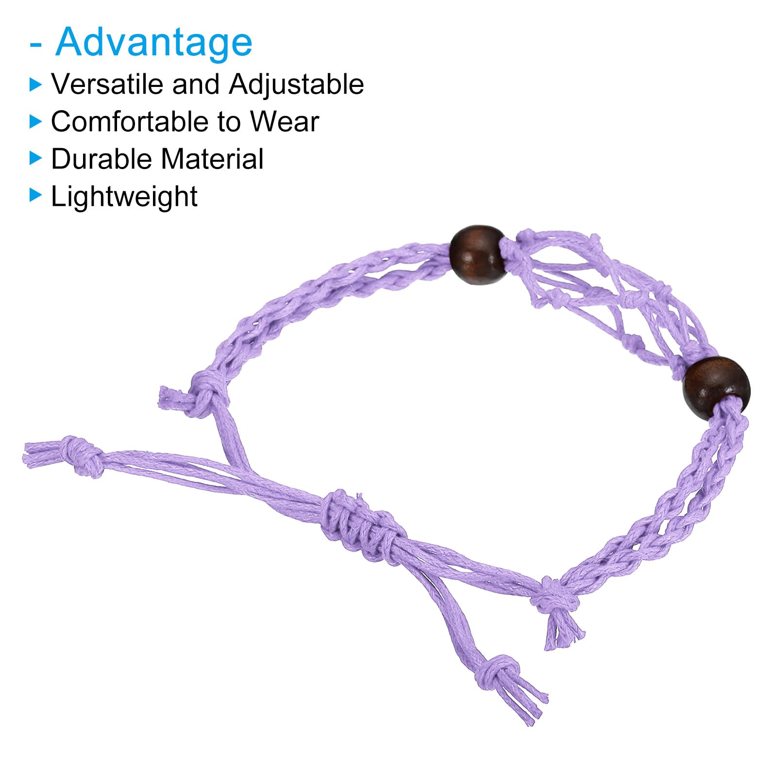 PATIKIL 7.87-11.02" Bracelet Cord Empty Stone Holder - Image 4