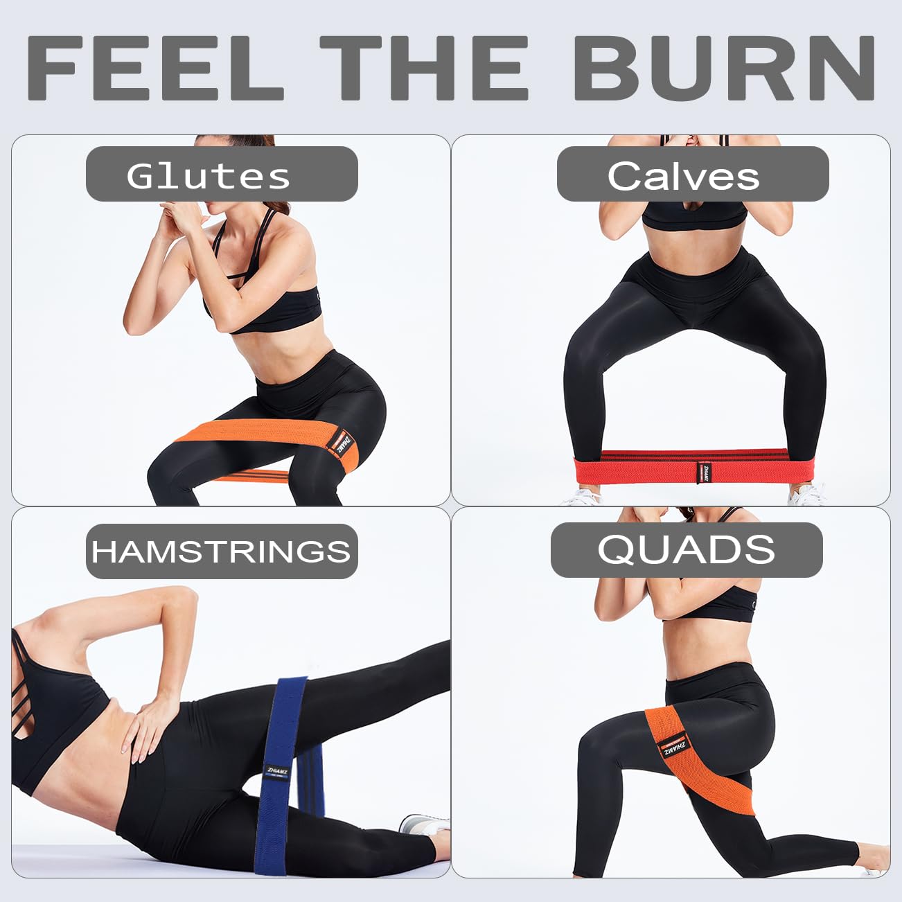 Taśmy oporowe, opaski treningowe do ćwiczeń na nogi i pośladki, tkanina 6 taśm stretchowych dla kobiet i mężczyzn, opaski do ćwiczeń, joga, pilates, rehabilitacja