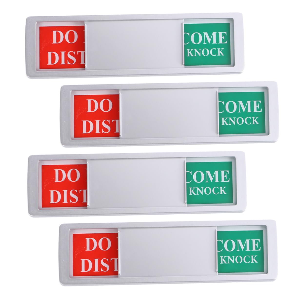ARTIBETTER 5 Series Señales De Identificación Cartel De Vacante Ocupado Cartel De No Molestar Para Colgar En La Puerta Señales Para Puertas De Oficina Por Favor Silver Aluminio 4 Piezas X 5