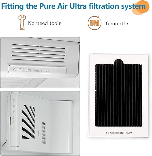 Miniatura 8 de Paquete de 4 filtros de carbón activado compatibles con Frigidaire y Electrolux Pure Air Ultra Reduce los olores para EAFCBF, PAULTRA, RAF1150