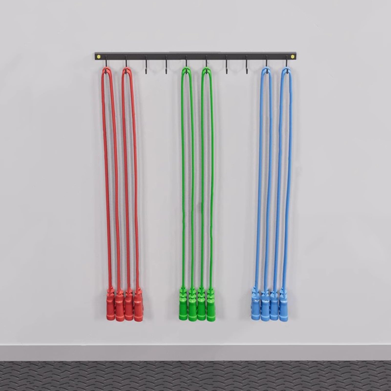 Supporto da parete per corda per saltare e hula hoop, in metallo, per casa, palestra, attrezzature per il fitness