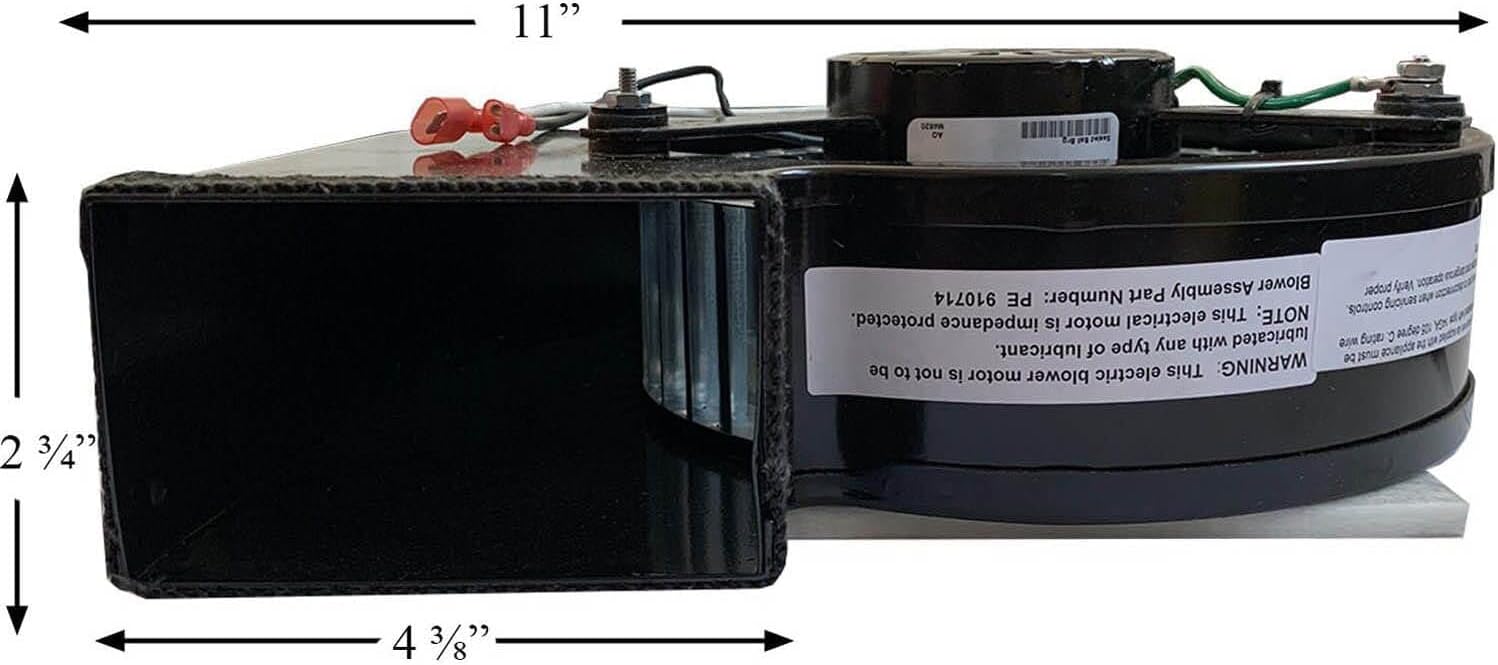 Replacement Blower: PE910714-SPFL (See note) Compatible with Buck Stove