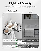 Vista 4 de Uniclife 12 Pcs Shower Caddy Adhesive Hooks,Strong Shower Hooks, Caddy Adhesive Replacement, Transparent Bathing Sticky Strips for Bathroom Storage
