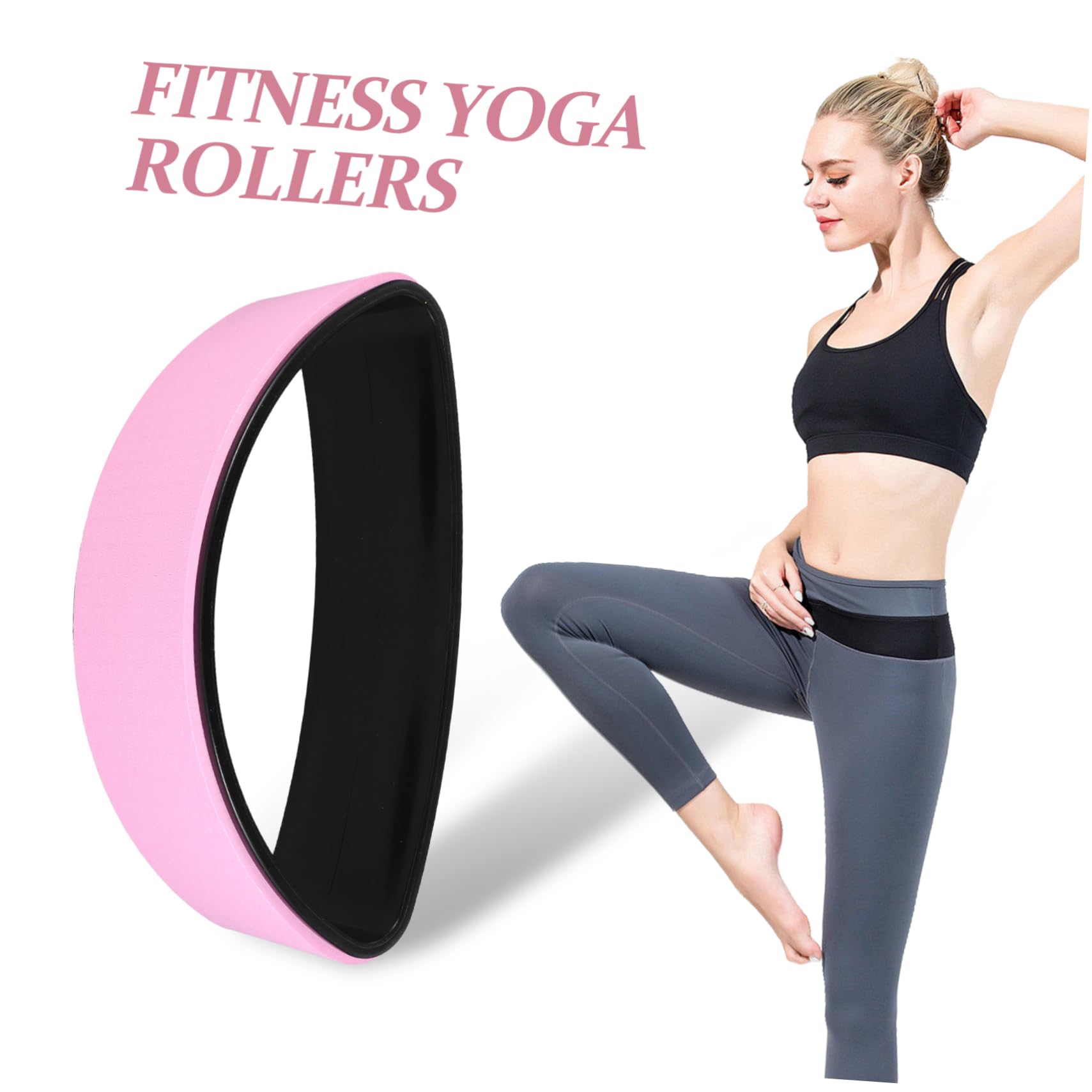 KOMBIUDA Anneau de Yoga Flexible en Eva et TPE pour Femme, Améliore la Souplesse du Dos Haute Capacité de Charge, pour Étirements Dos et Épaules Ouvertes Couleur Aléatoire
