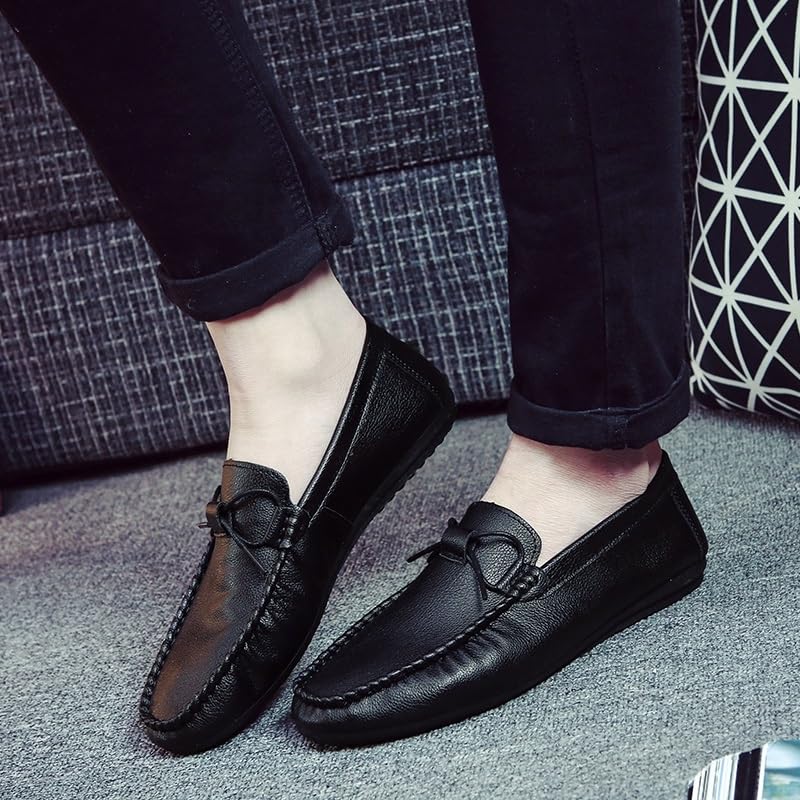 Men's Loafers Shoes Round Toe Solid Color Vegan Leather Loafer Shoes Flexible Resistant Flat Heel Wedding Slip On2