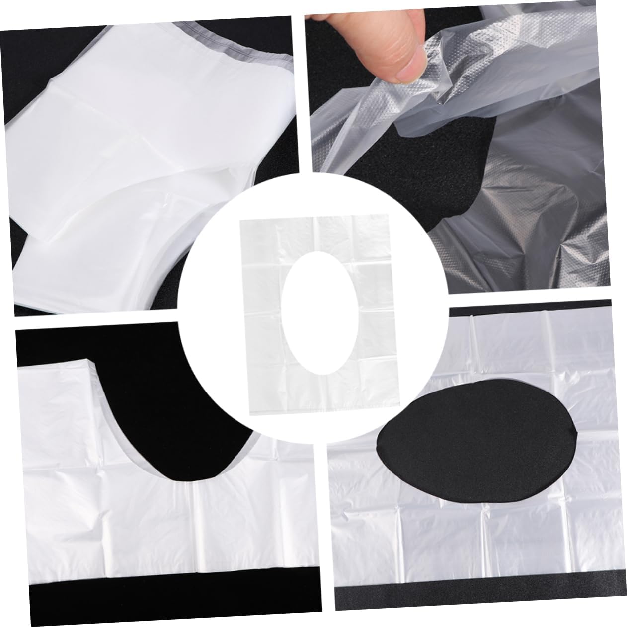 SOLUSTRE 30packs Disposable Toilet Seat Covers Portable Bathroom Mat for Travel Comfortable and Tear-resistant Toilet Protector for Public Restrooms