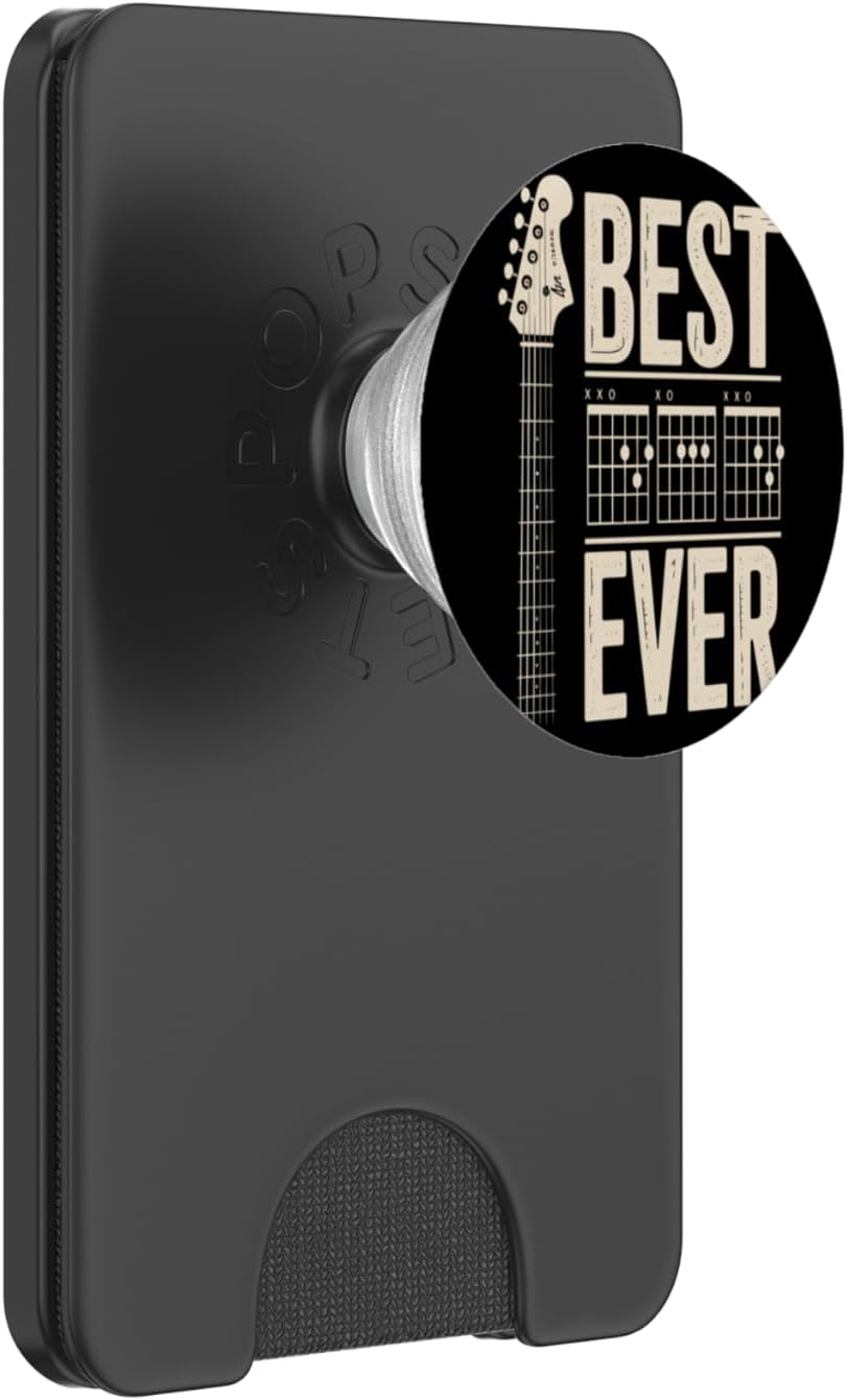 Best Ever Guitarist Chord Chart Vintage Music Teacher PopSockets PopWallet for MagSafe