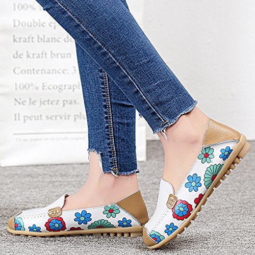Image of VenusCelia Women's Floral Comfort Walking Flat Loafer