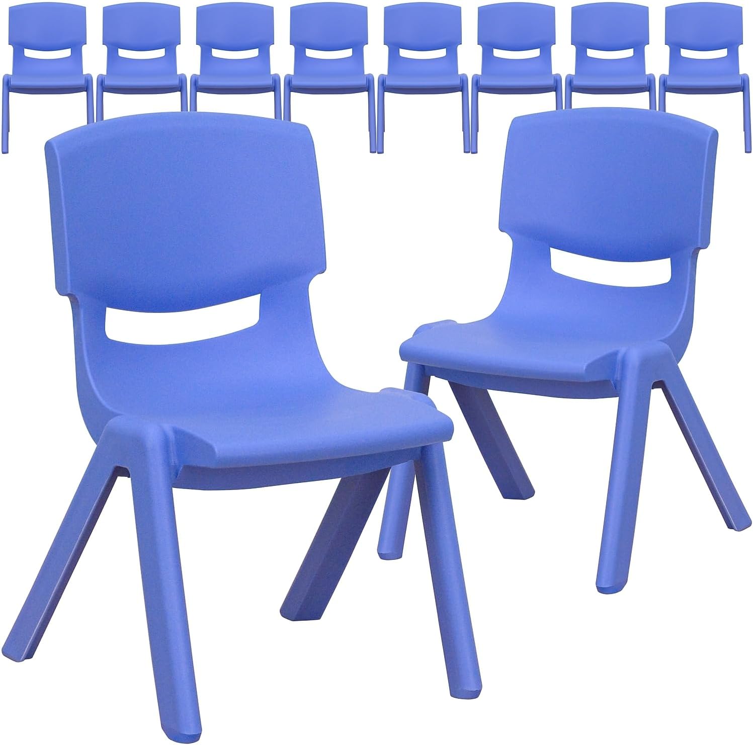 6 Pcs Stackable School Chairs Kids Plastic Stack Chairs Seating Height Classroom