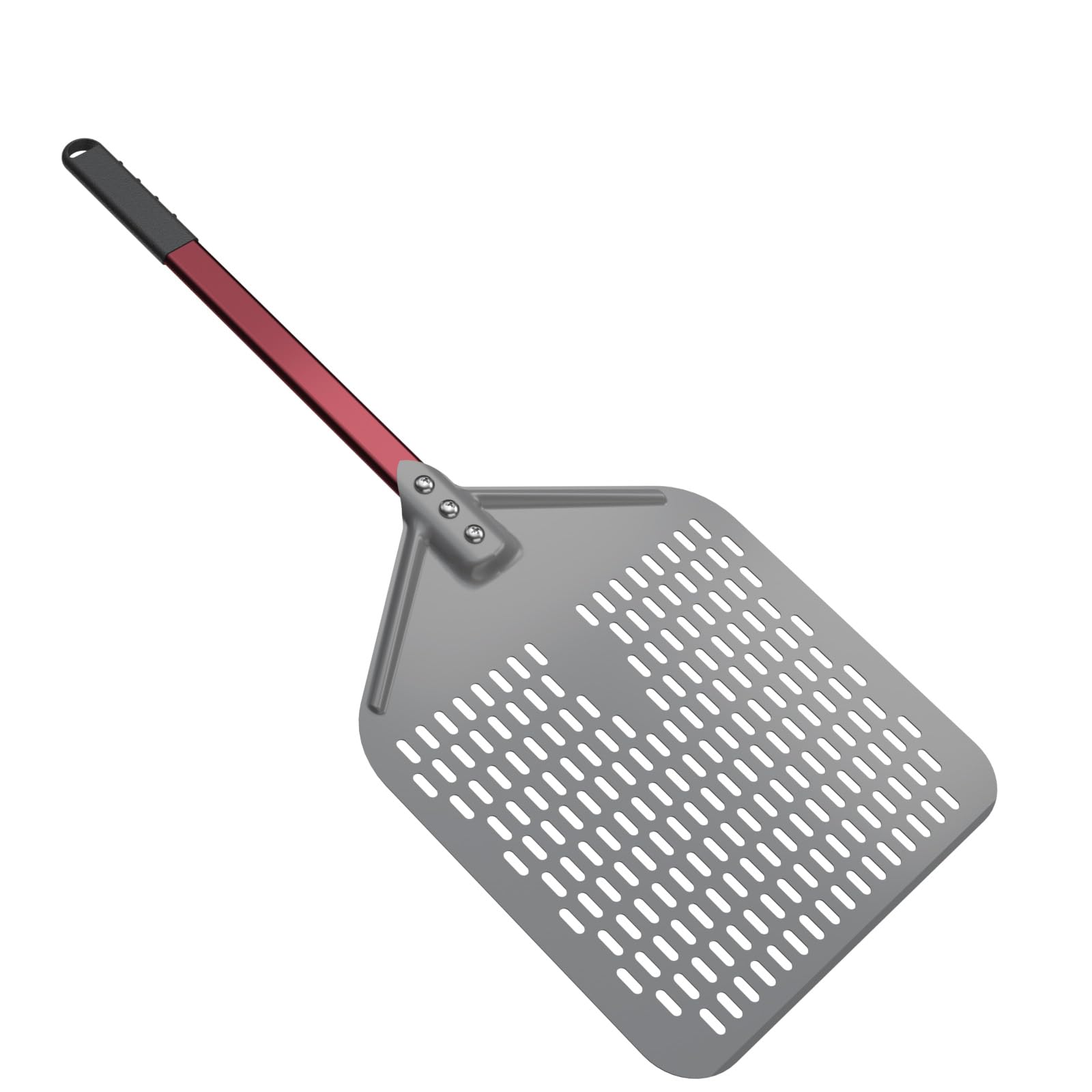 crosson Pala perforada para pizza de 30.5 x 40.6 cm, espátula de pizza, pala ligera para tornear pizza con mango de 40.6 cm de largo, accesorios para horno de pizza, herramientas de pizza, volteador