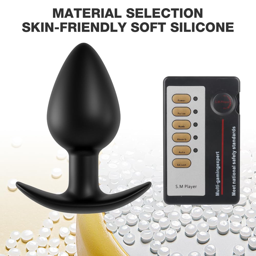Juego de tapón anal de electrochoque, tapón anal electro, consolador pequeño, juguete sexual con corriente de estimulación para hombres, electroestimulación sexual