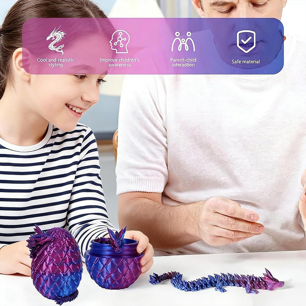 3D Dragon Cake Decorations Purple Dragon CakeTopper Blue Black Balls Cake Decor Fantasy Themed Cake Decor for Birthdays,Girl Showers & Medieval Events (Purple) - Image 3