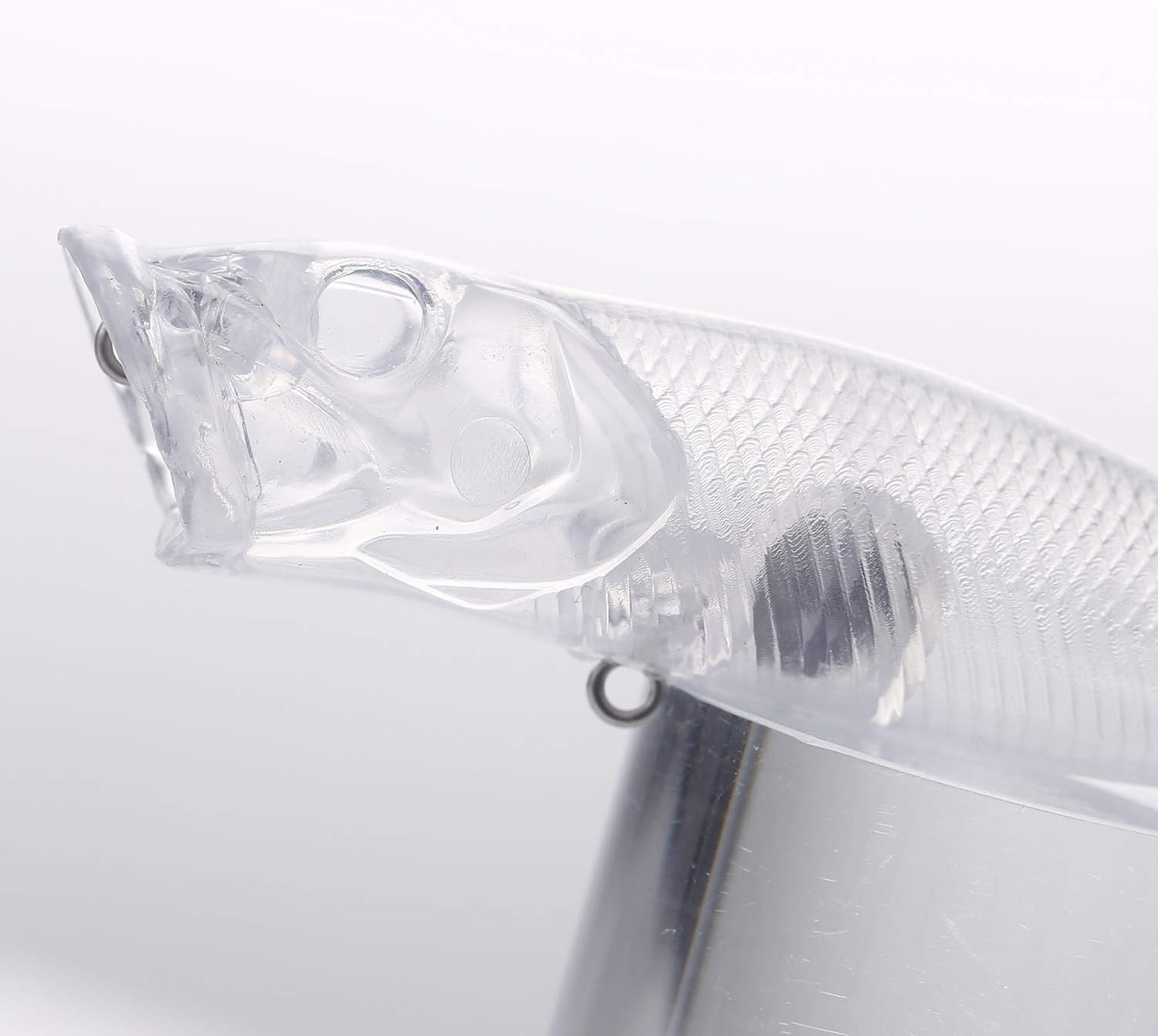 Unpainted Fishing Lures, 25pcs Clear Crankbait Blanks Bodies,Blanks Popper Baits, Plastic Crankbait Blank Lure Baits 90mm/10.8g