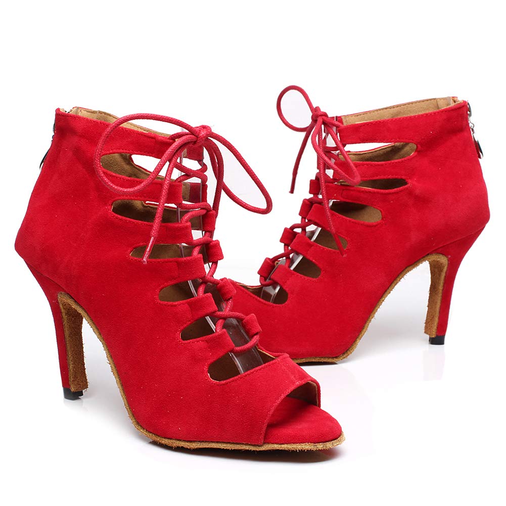 AOQUNFS Tanzschuhe Damen Offen Standard und Latein Salsa Disco Comfort Tanzschuhe,QJ6185
