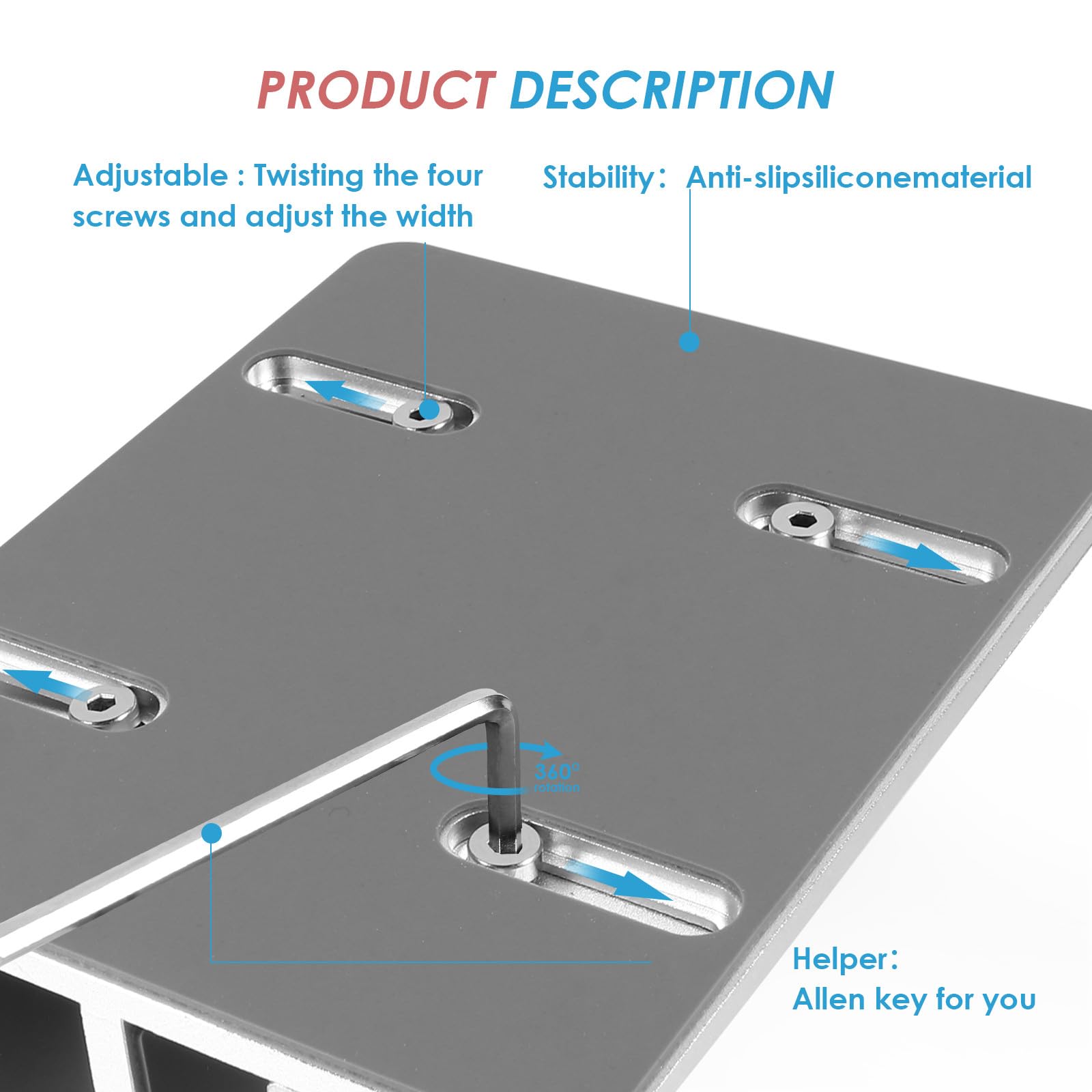 Lurrose Supporto Verticale per Laptop in Lega di Alluminio, Base da Scrivania a Doppio Slot per Notebook e Tablet, Porta Tablet Multiuso Finitura Cnc Liscia e Resistente