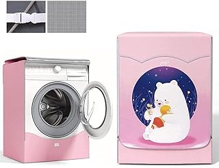 WKONAK Machine à Laver Couverture de la Machine à Laver imperméable Couvercle d'impression Couvercle de Machine à Laver pour la Plupart des rondelles de Chargement Frontal et des séchoirs-m-Grande