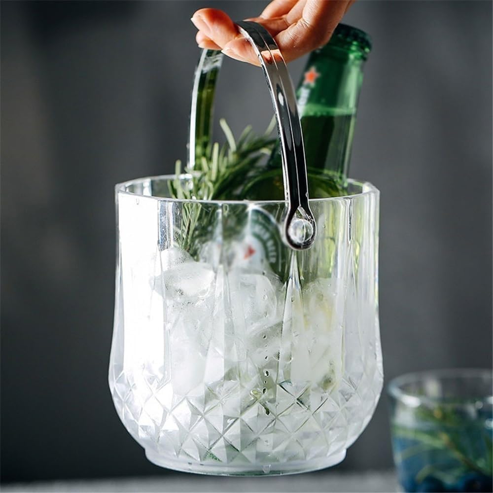 Wine Cooler Acrylic Ice Bucket Beer Party Small Wine Transparent Champagne Bar Restaurant Utensils Drinks Bucket