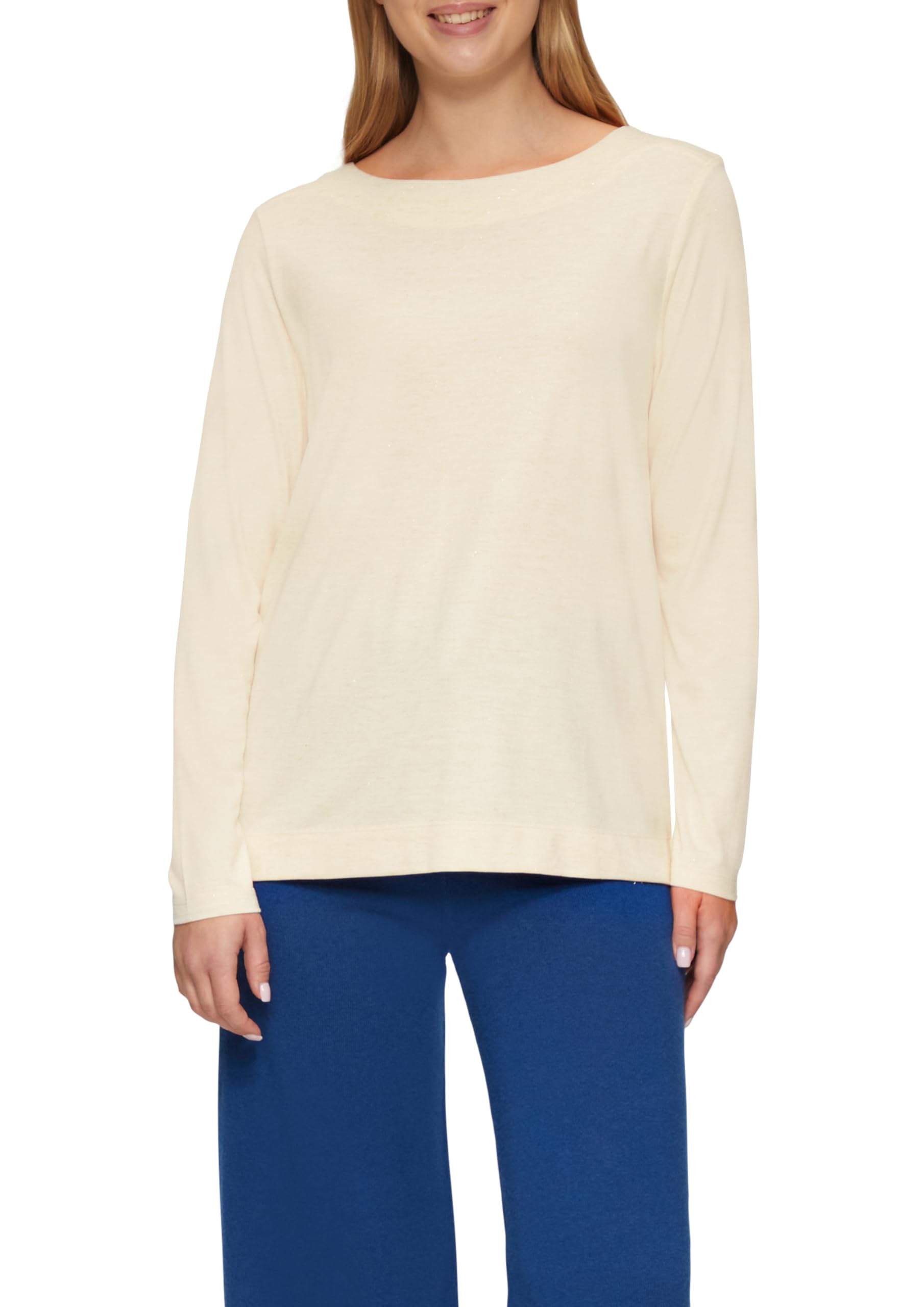 s.Oliver Langarm-Shirt mit Metallic-Effekt