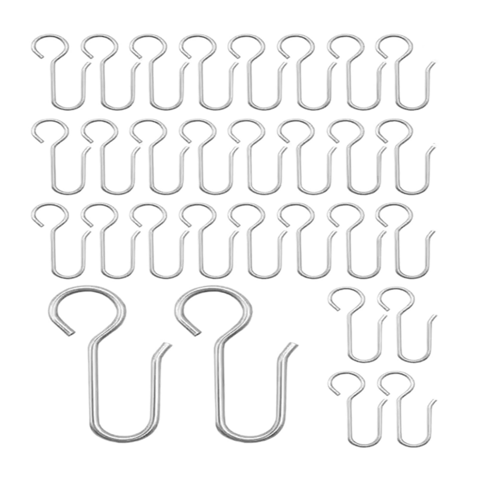 Curtain Hooks 1000Pcs Handy Curtain Accessories Metal Track Install Hooks S Shaped Ceiling Shower Decoration