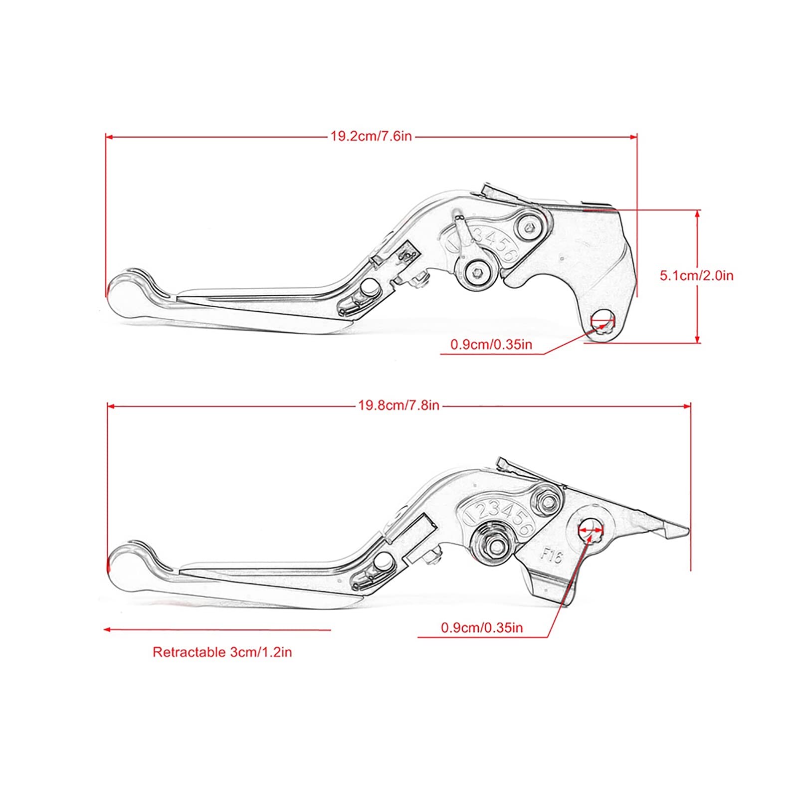 Frizione Freno Leva del Freno per Suzuki SV650 SV 650 SV650X SV 650X 2016-2020 2017 2018 Moto CNC Freno Leve di Frizione Maniglia Pieghevole Bar(11)