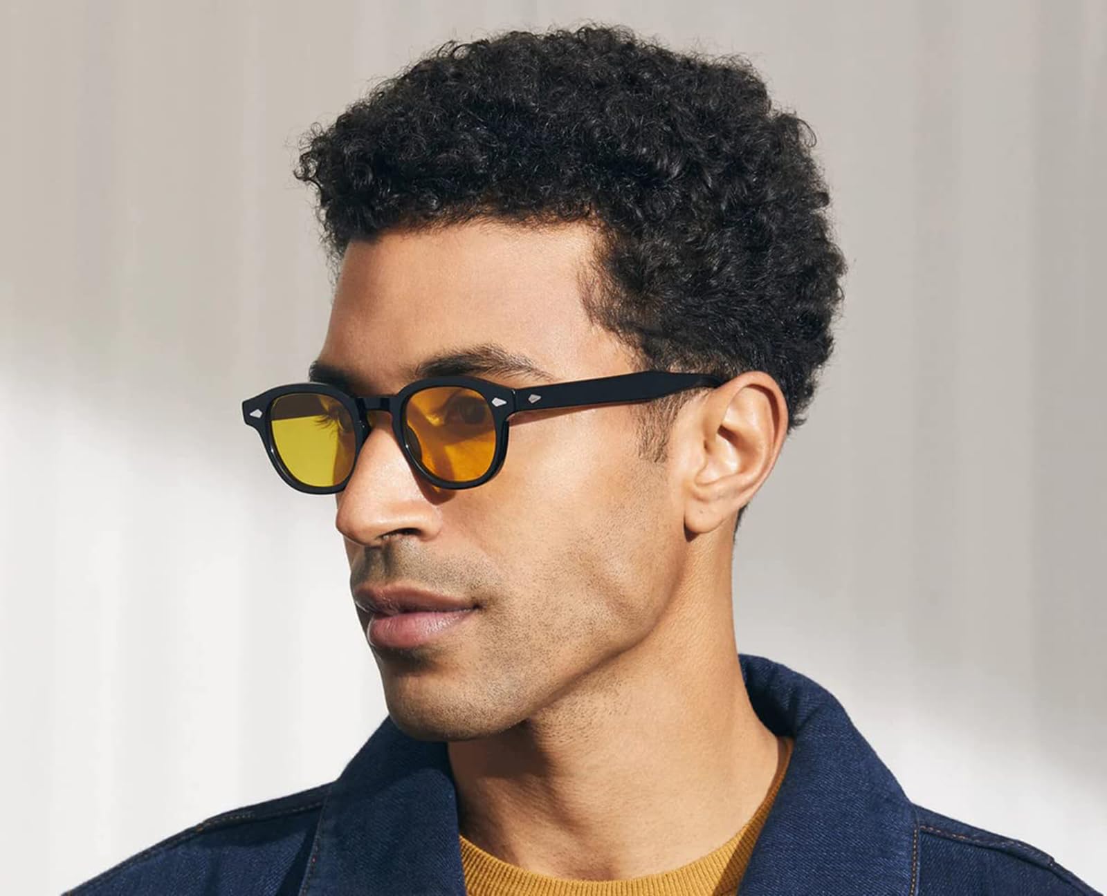 WONAVEHY Occhiali da sole Mens Womens Unisex Retro occhiali da sole per gli uomini donne Pirata Capitano Johnny Depp Stile Vintage Rotondo Stile Occhiali da sole colorati per gli uomini Signore Moda