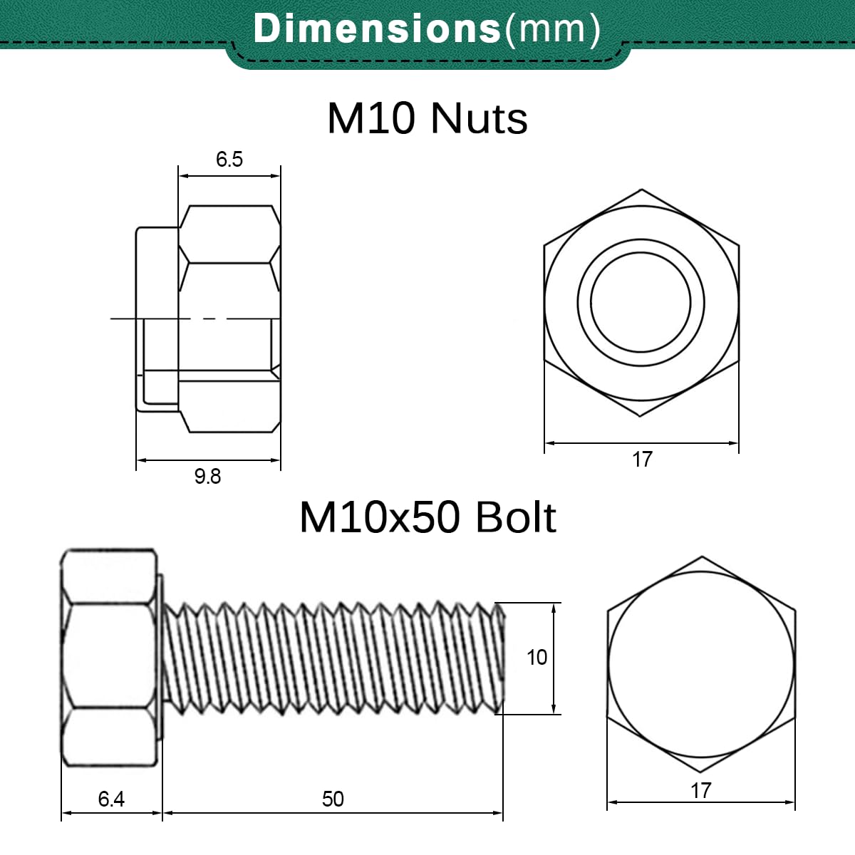 Drenky Black Nuts and Bolts Assortment - Image 2