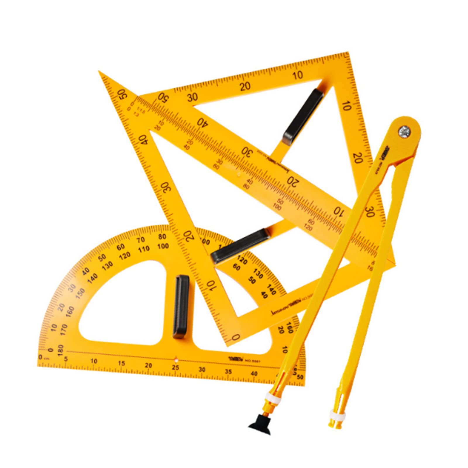 Homoyoyo Équerre Magnétique 40 CM Jaune En Plastique Rigide