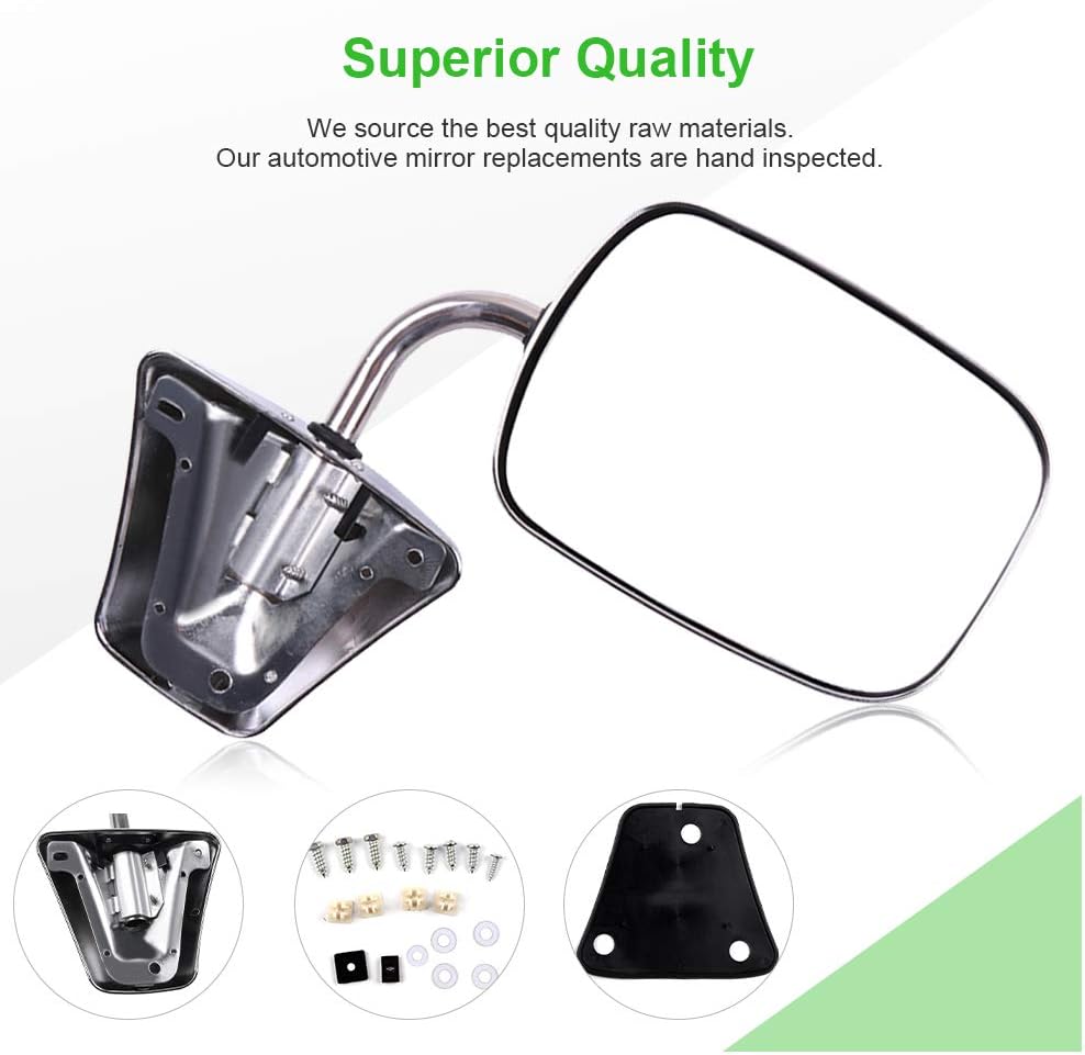 SCITOO Door Mirror Exterior Accessories Mirror fit For Chevy Blazer Jimmy Suburban H3623GM H3692 15693132 996220 with Manual Controlling (Driver Side or Passenger Side)