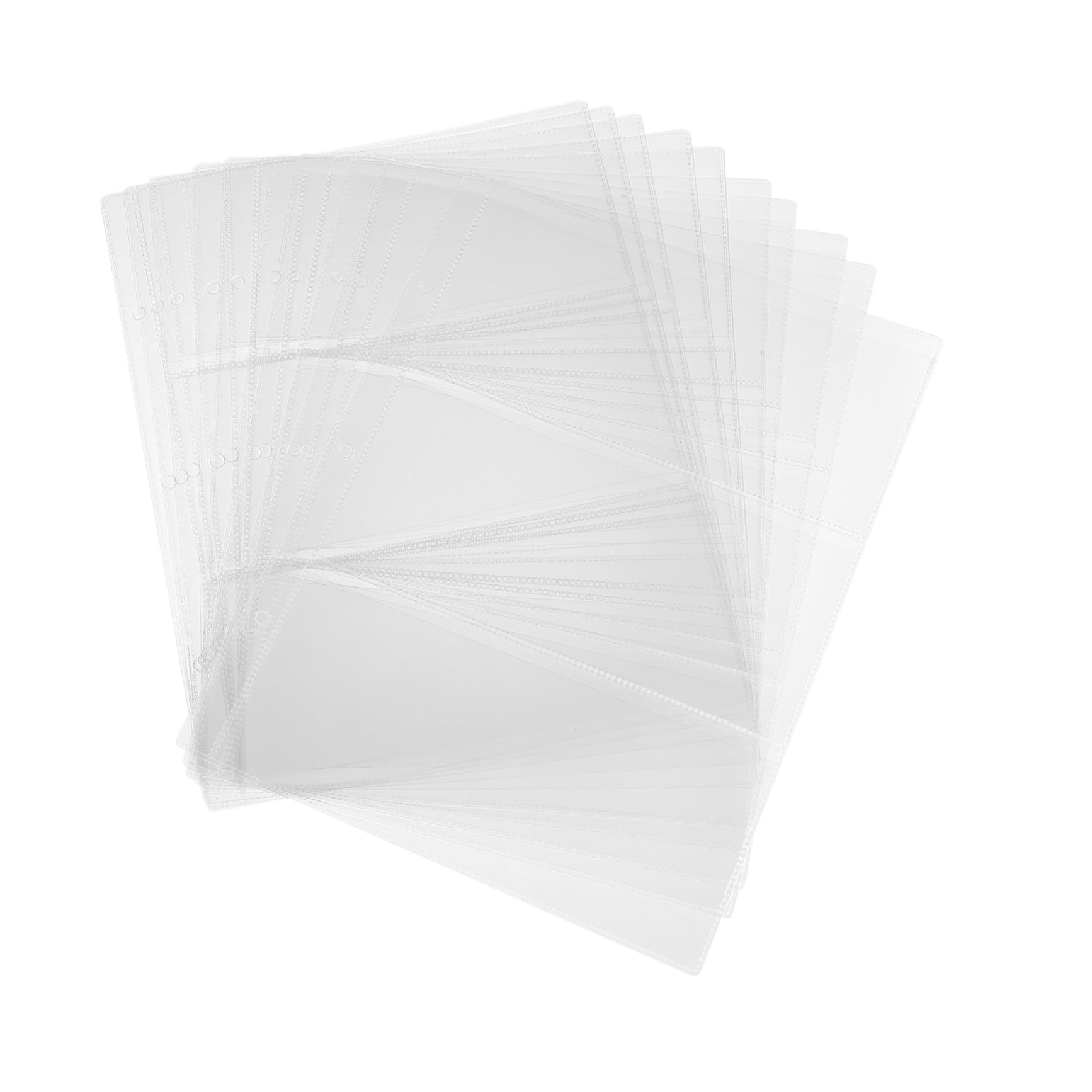 OFFSCH 10Pcs Money Holder Album Pages for Stamp Storage Loose Leaf Classification Organizer Refill Pockets for Coins Postcards and Banknotes