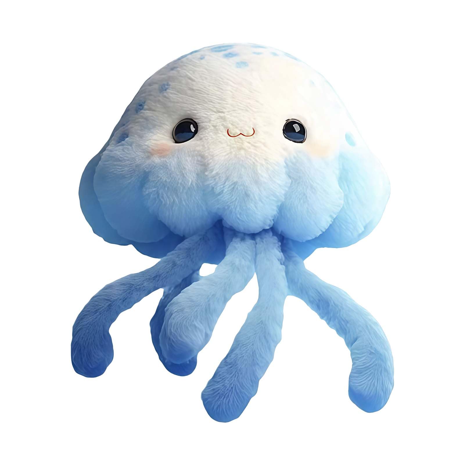 SKIPTHYBER Blue Plush Jellyfish Toy 20cm Realistic Stuffed Sea Animal Sea Life Jellyfish A-nimal Soft Cute Birthday Companions Bedroom Car Home Decor Collectible Gift