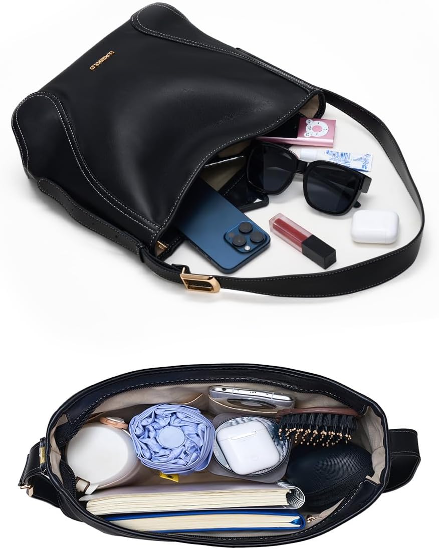 Hobo Bag for Women Shoulder Handbag Slouchy Purses - Image 6