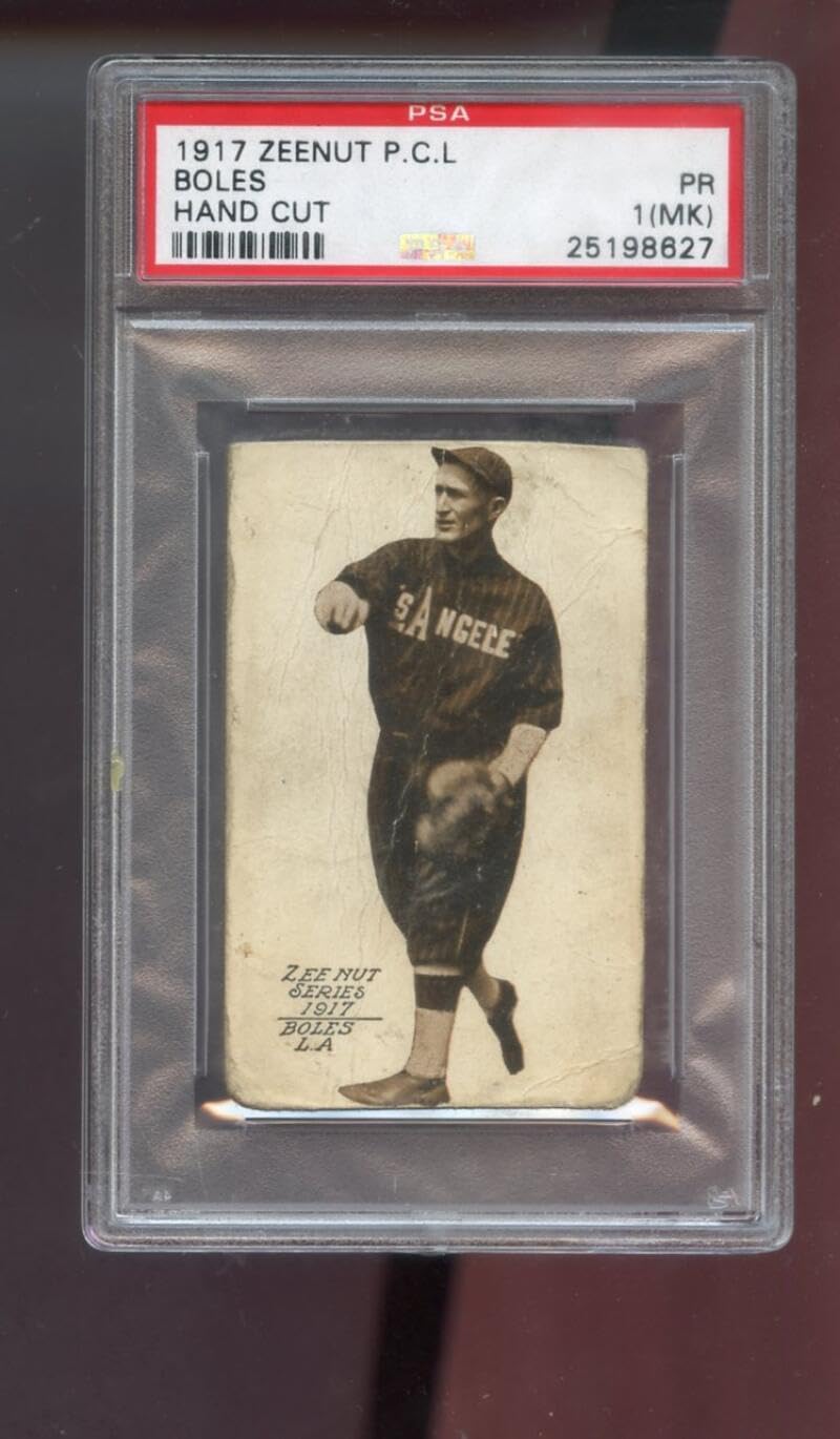 1917 Zeenut Zeenuts Walter Boles PSA 1 (MK) Graded Baseball Card Pacific Coast League PCL P.C.L. Los Angeles Angels