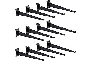 12 Pcs 12 Inches Slatwall Shelf Bracket: Durable and Versatile Slatwall Solution