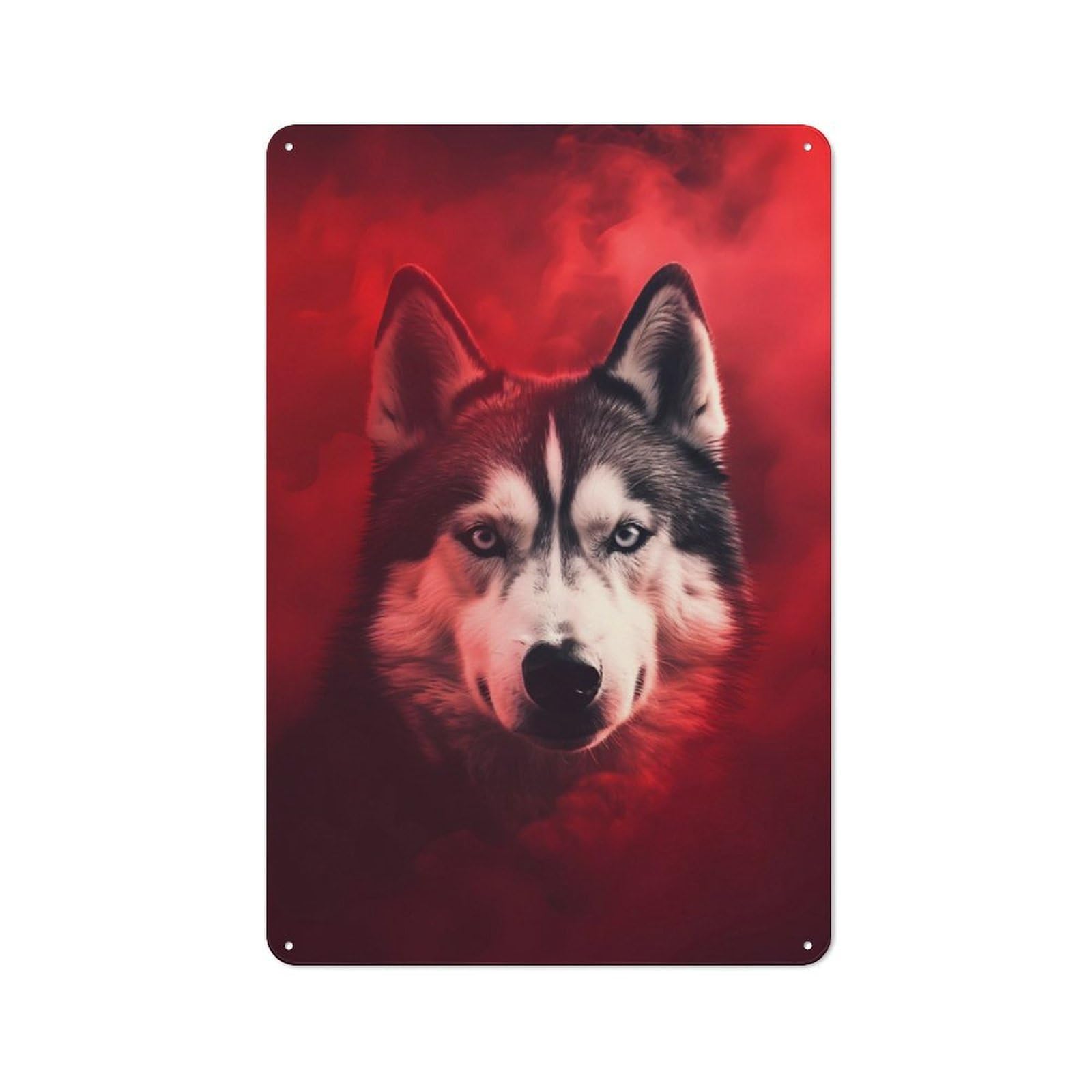 Junmoney Husky Smoke Vintage-Inspired Tin Sign 30X20cm For Café Or Restaurant, For Cooler-Month Interiors With Vintage Character