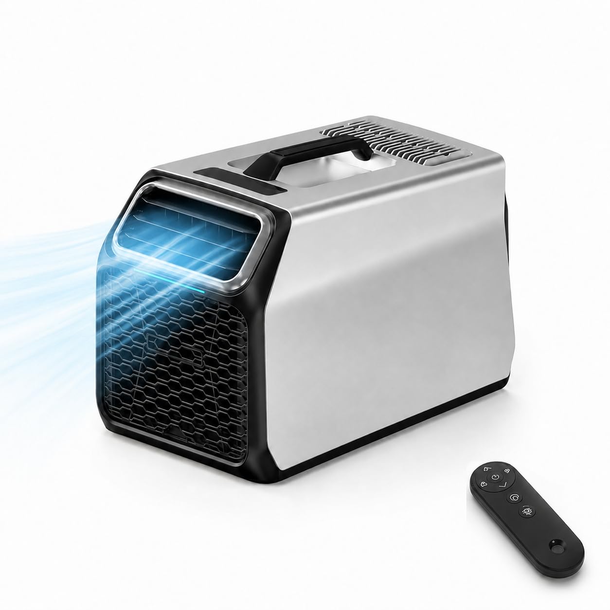 Nuevo aire acondicionado portátil 5000 BTU, 220-240V para casa y caravana, con filtro lavable, modo deshumidificación, temporizador y modo sueño, ideal para habitaciones, oficina o van Silver-220V