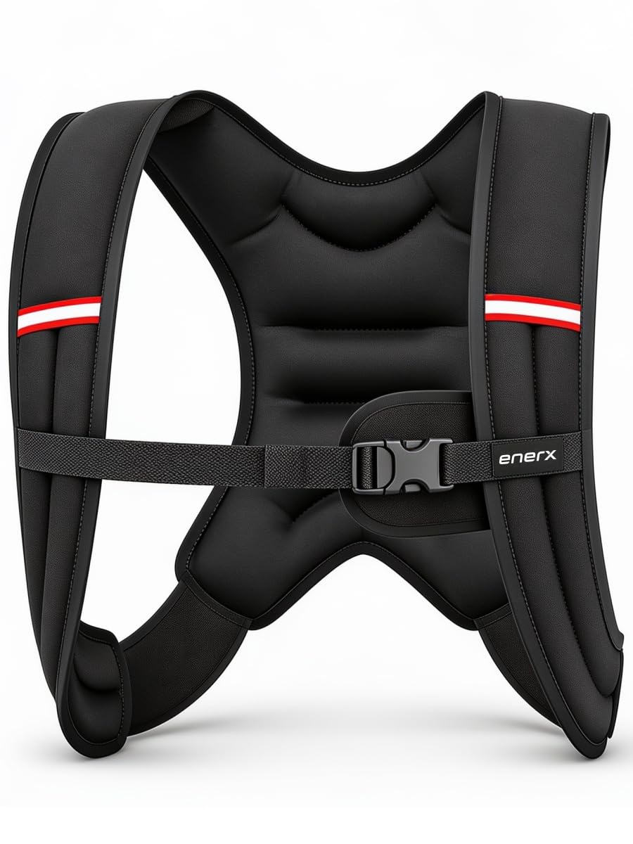 Adjustable Weighted Vest for Men & Women (5kg) - Neoprene Weight Jacket with Iron Filling, Reflective Strips & Breathable Panels, for Calisthenics, CrossFit, Strength Training & Running-image-48