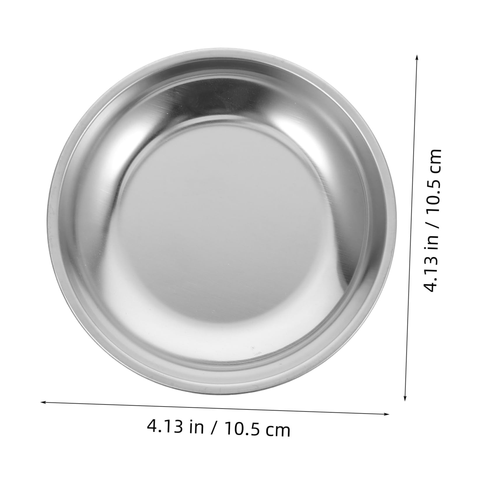 Mikinona Stainless Steel Tea Bag Tray Metal Tea Bag Holder Round Coaster for Tea Cup Drip Tray