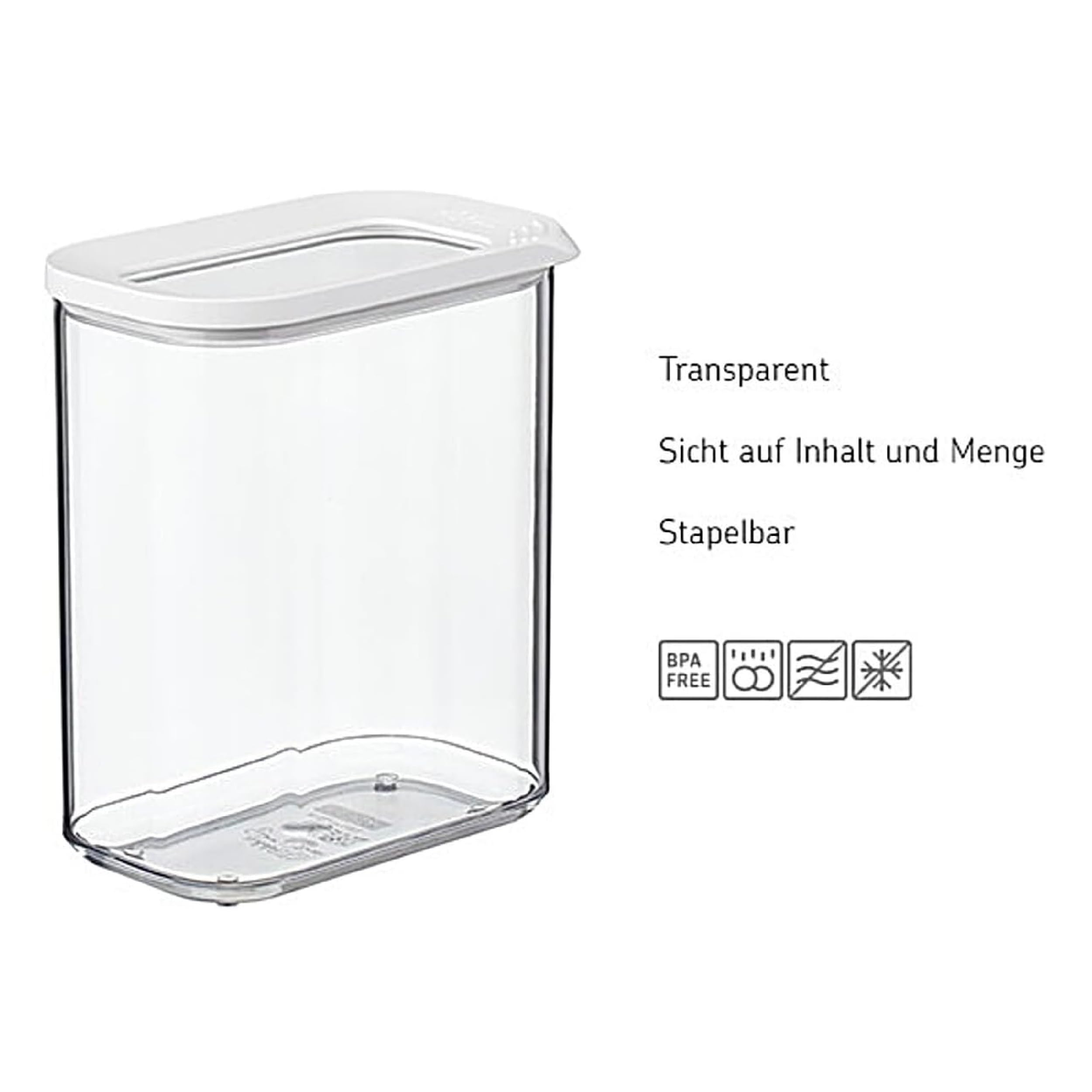 Mepal 4-tlg Vorratsdosen Spar-Set Modula 1500 ml Schwarz/Black Edition Vorratsdose Frischhaltedose - ideal für die Aufbewahrung von trockenen Lebensmitteln