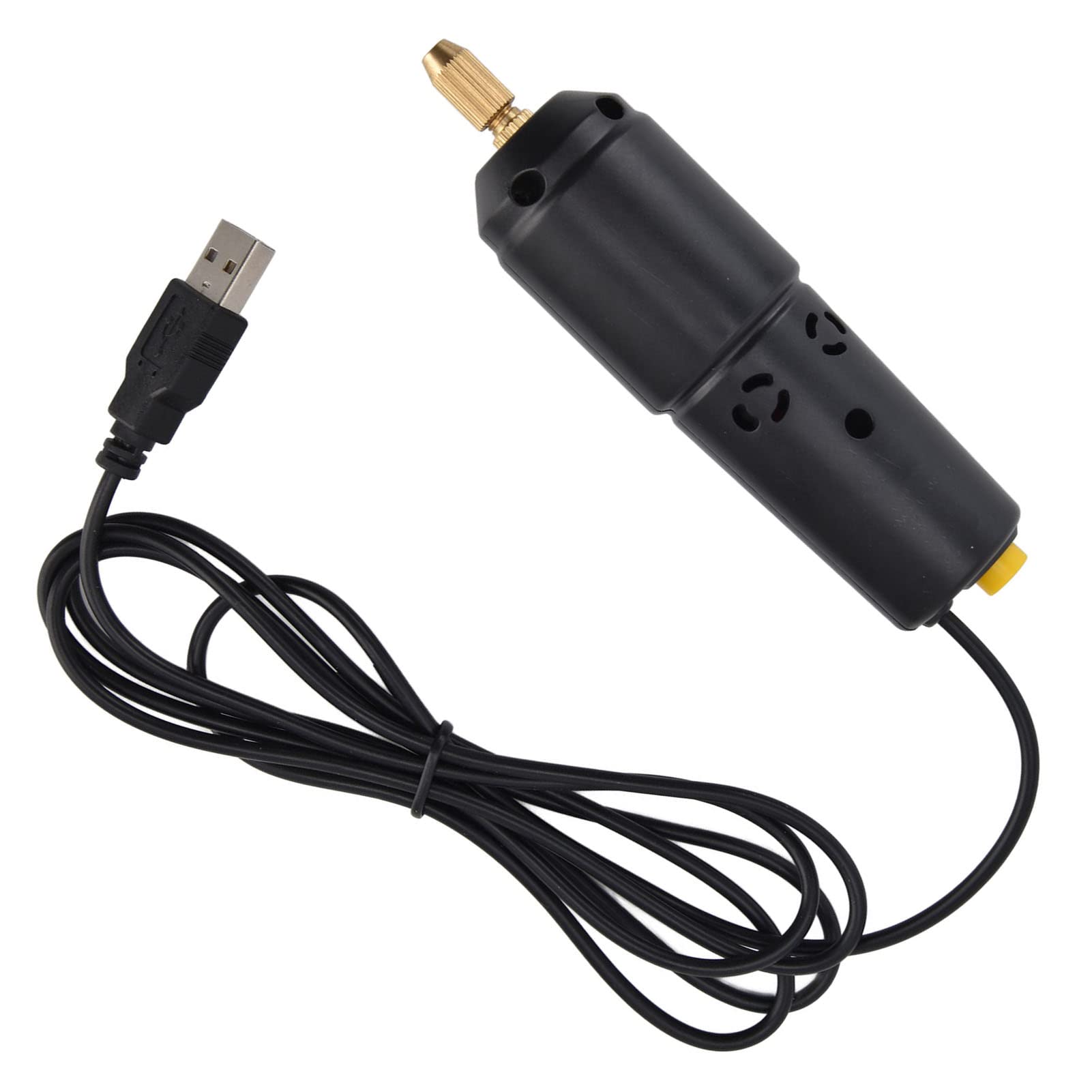 TOOLSGO Black USB Mini Electric Drill Kit Precision Srilling Machine US Plug AC 100-240V Adjustable Power Tool for Jade Jewelry Making DIY Crafting