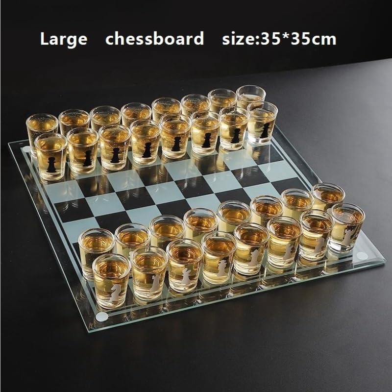 Scacchiera da gioco da tavolo Premium Shot Glass Scacchi