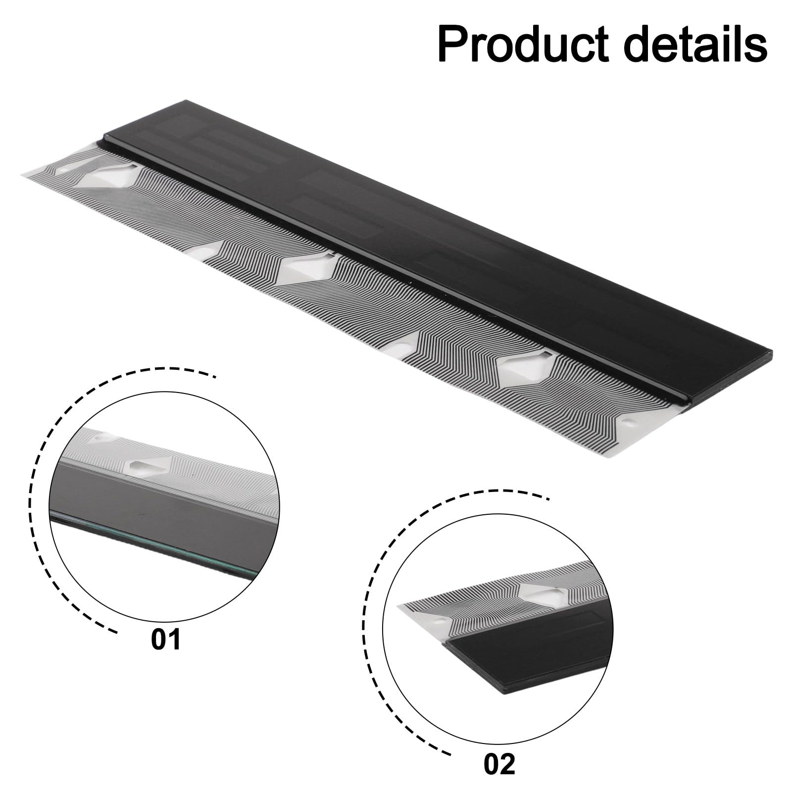 Écran LCD pour BMW E38 E39 E53 Tableau de Bord Instrument Cluster Réparation Pixel Compatible avec Série 7 (1995-2001) Série 5 (1996-2003) X5 E53 (2000-2006) ABS Noir