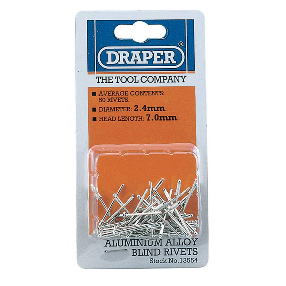 Draper 13554 Blind Rivets, 2.5 mm x 7 mm Size