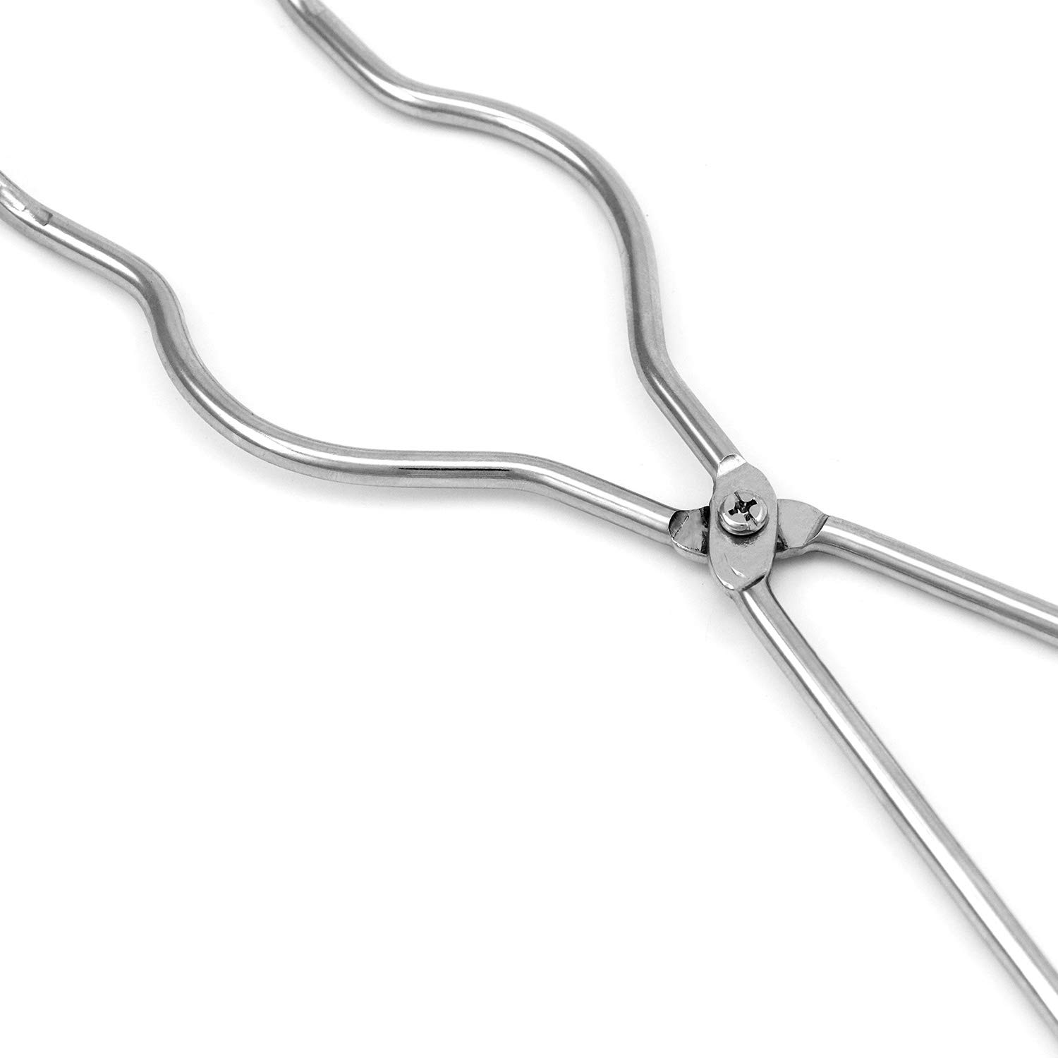 QWORK® Pinza per crogiolo in acciaio inossidabile da 30 cm per laboratorio, industria
