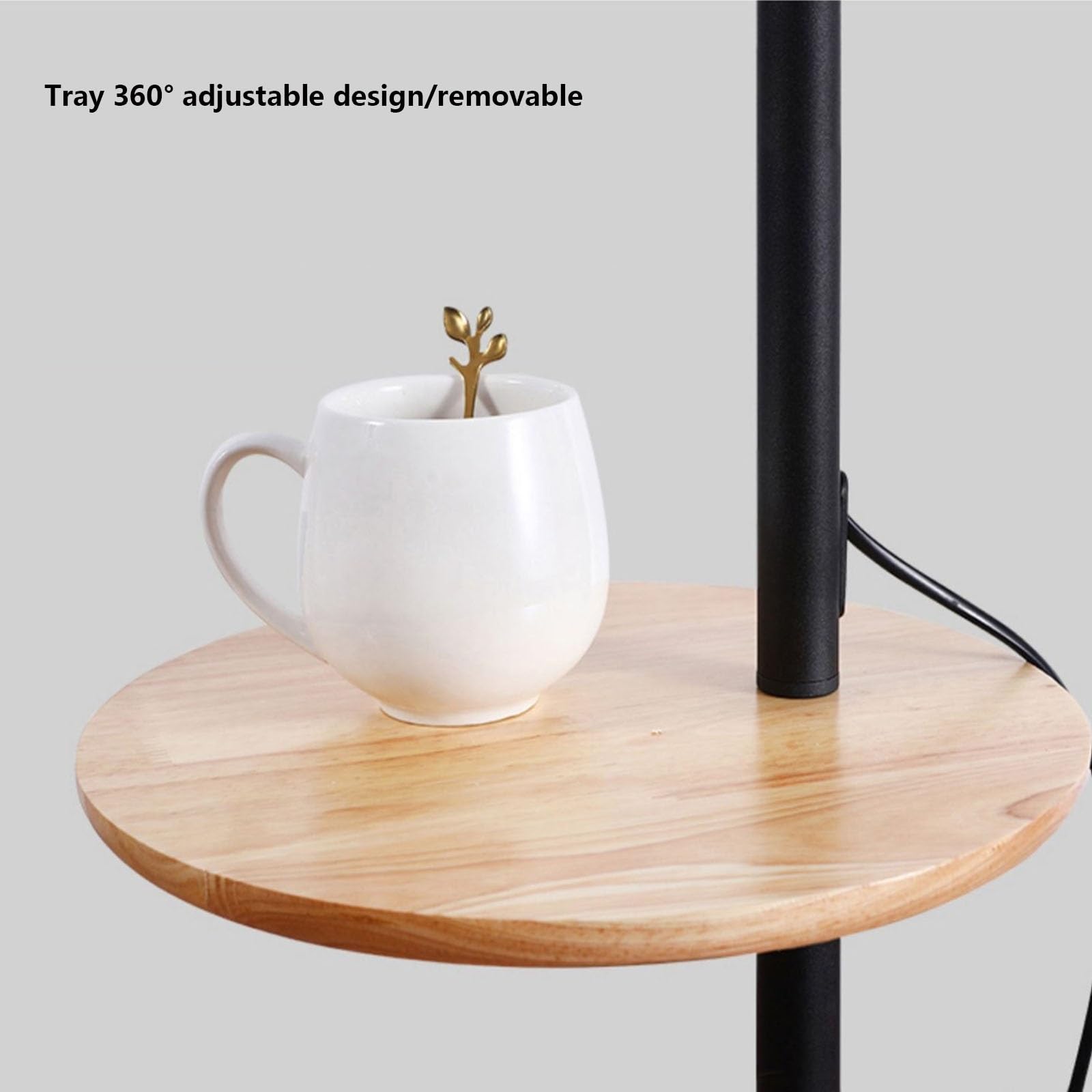 Luce da terra Lampada da terra con tavolo in base di marmo, moderna ed elegante vassoio lampada for ufficio caffetteria soggiorno camera letto Lampada d'angolo
