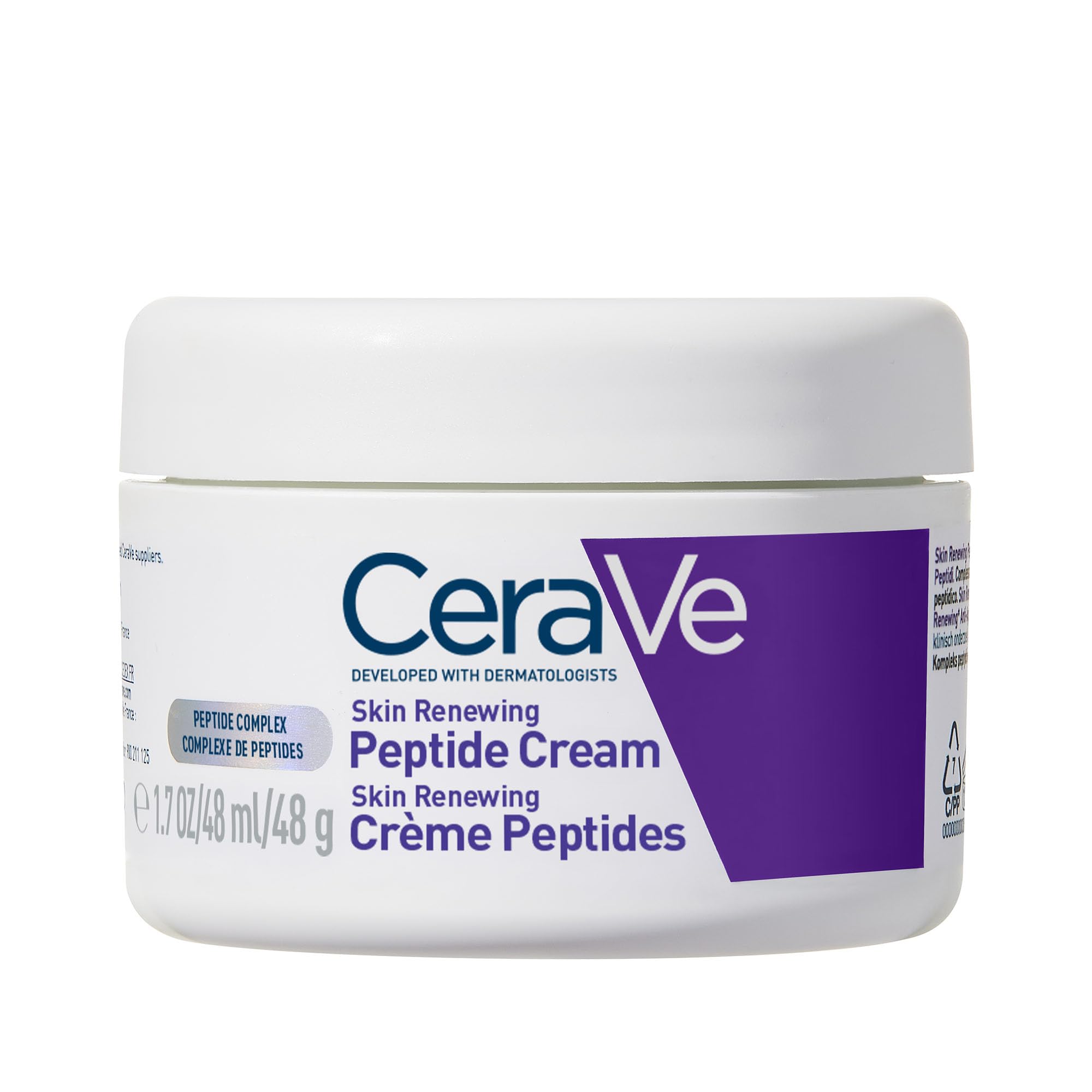 CeraVe Skin Renewing Peptide Cream, Firming Formula for All Skin Types, 48g