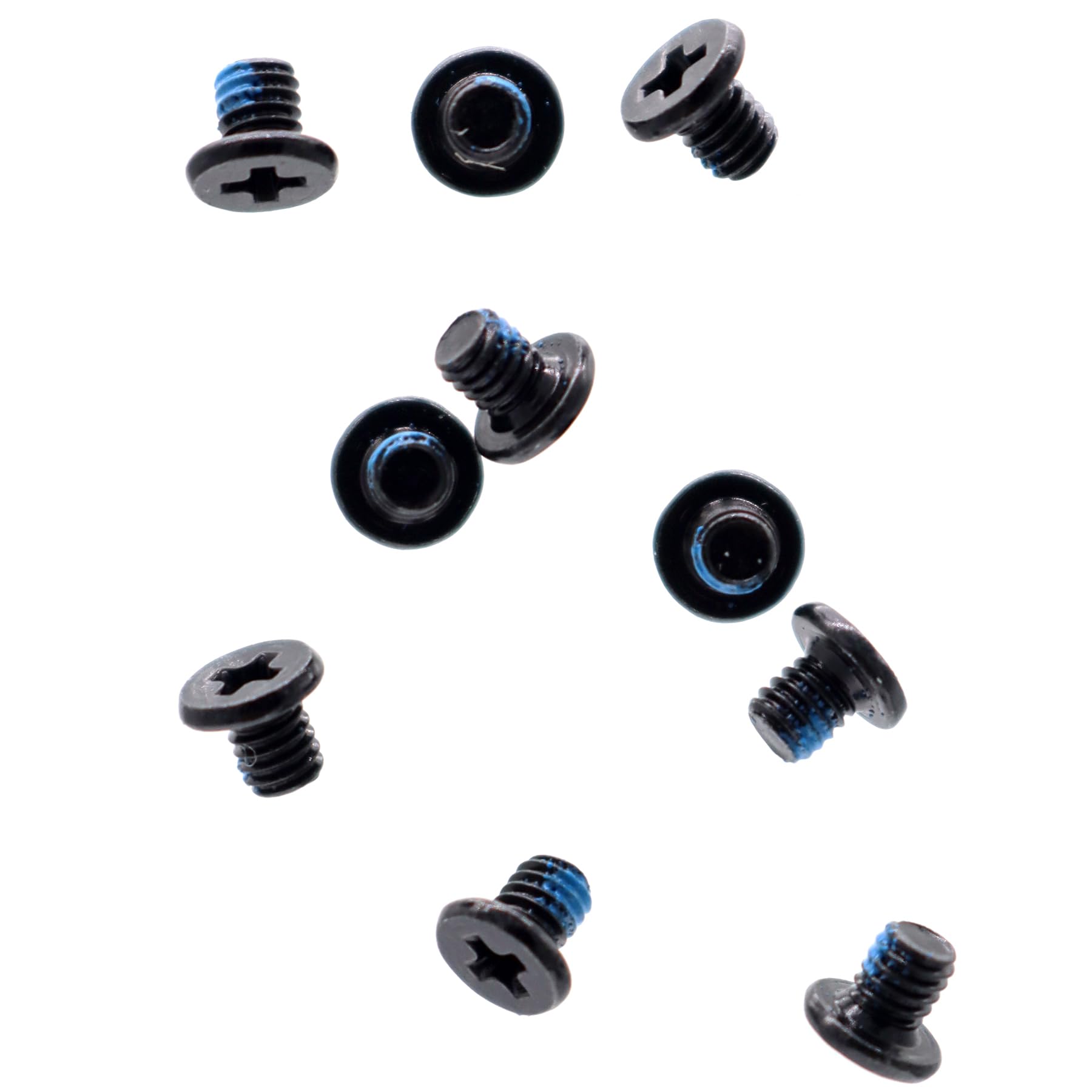 Deal4GO 10-Pack M2.5 x 3 mm Phillips Flat Head Screw w/Nickel Plated Replacement for Laptop Bottom case Screws (Black)