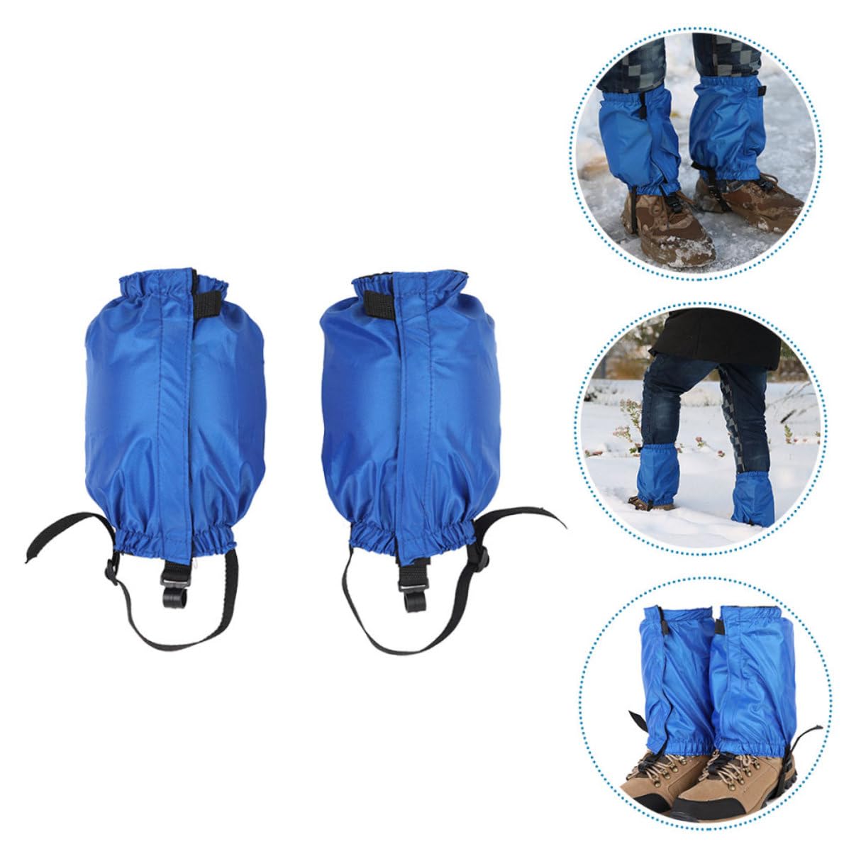Toddmomy Manto nevoso alpinistico ghetta da Trekking Elastico più Caldo Ghette Impermeabili per l'escursionismo Stivale Gamba Ghette da Trekking da Uomo ghetta per Le Gambe Nylon Blu