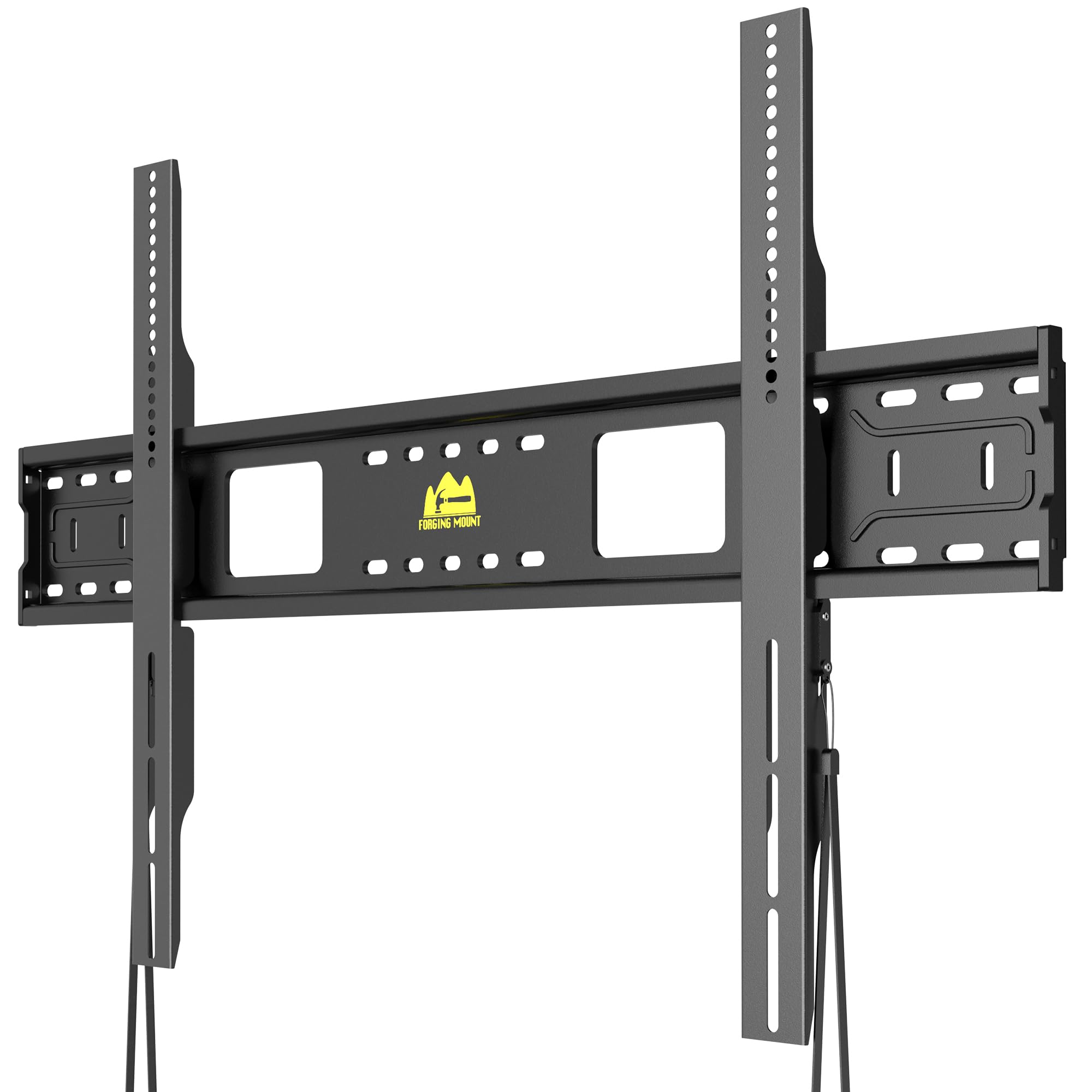 FORGING MOUNT Supporto fisso da parete per TV a 3 perni, per TV da 55 a 120 pollici, supporto per TV a basso profilo a 3 perni, staffa universale ultra sottile, compatibile con perni da 16"/18"/61 cm