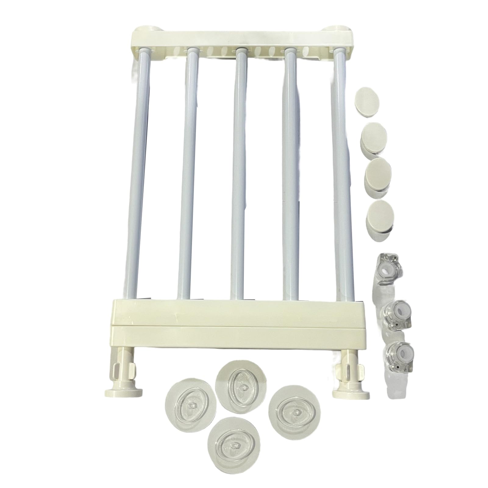 Zambuph Doggy Gate Short Dog Gates For Doorways Retractable Dog Gates Indoor Adjustable Left And Right Silicone Pad Iron, Height 24cm